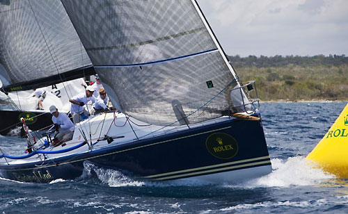 Jim Richardson's Barking Mad about to round the mark during the Rolex Farr 40 Pre-Worlds. Photo copyright Daniel Forster, Rolex.