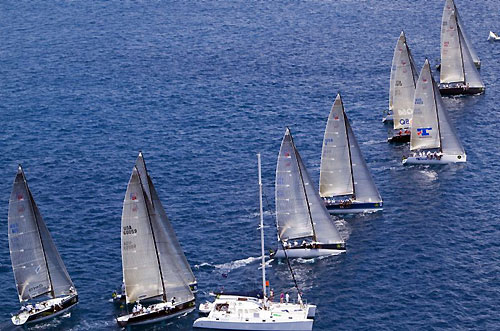 Rolex Farr 40 Worlds 2010 Race 1 start, day 1 in Casa de Campo. Photo copyright Daniel Forster, Rolex.