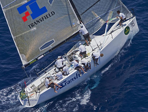 Guido Belgiorno-Nettis' Transfusion, leader at the end of Day 1 of the Rolex Farr 40 Worlds 2010 in Casa de Campo. Photo copyright Daniel Forster, Rolex.