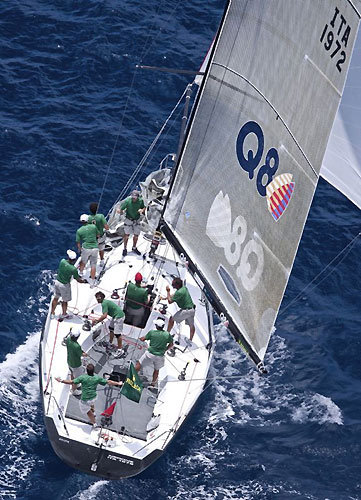 Massimo Mezzaroma's Nerone sailing downwind. Photo copyright Daniel Forster, Rolex.