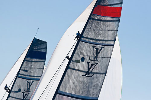 Louis Vuitton Trophy, La Maddalena, Italy, May 22nd-June 6th 2010. Race Day 2. Photo copyright Bob Grieser, Outsideimages NZ and Louis Vuitton Trophy.