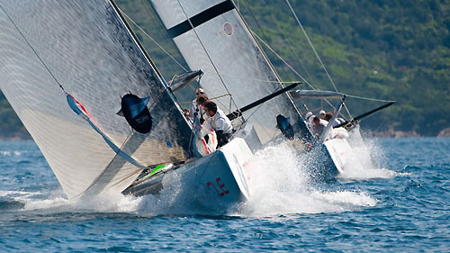 Louis Vuitton Trophy, La Maddalena, Italy, May 22nd-June 6th 2010. Race Day 3. Photo copyright Paul Todd, Outsideimages NZ and Louis Vuitton Trophy.