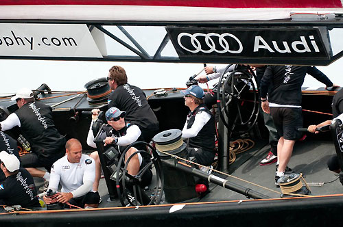 Louis Vuitton Trophy, La Maddalena, Italy. Race Day 6. Mascalzone Latino Audi Team (ITA). Photo copyright Paul Todd, Outsideimages NZ and Louis Vuitton Trophy.