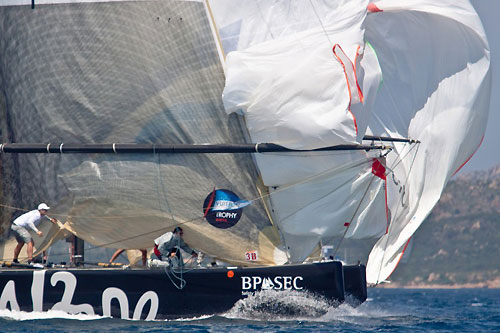 Louis Vuitton Trophy, La Maddalena, Italy. Race Day 7. BMW ORACLE Racing (USA) verses Synergy Russian Sailing Team (RUS). Photo copyright Bob Grieser, Outsideimages NZ and Louis Vuitton Trophy.