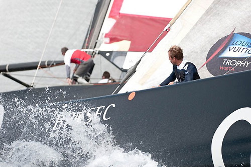 Louis Vuitton Trophy, La Maddalena, Italy. Race Day 8. Azzurra (ITA) verses Artemis (SWE). Photo copyright Paul Todd, Outsideimages NZ and Louis Vuitton Trophy.