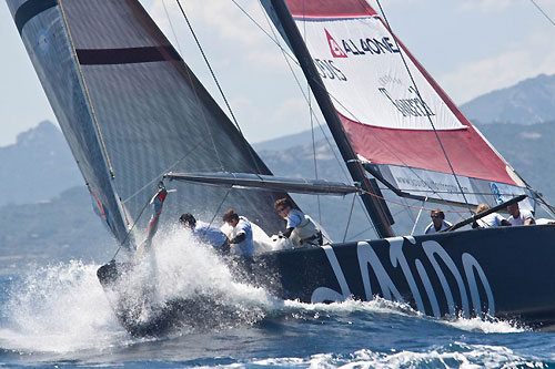 Louis Vuitton Trophy, La Maddalena, Italy, May 22nd-June 6th 2010. Race Day 13. ALL4ONE (GER). Photo copyright Bob Grieser, Outsideimages NZ and Louis Vuitton Trophy.