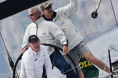 Tactician Francesco De Angelis and Andres Soriano, onboard mini maxi Alegre. Photo copyright Carlo Rolex and Borlenghi.