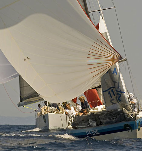 Camillo Capozzi's Ala Bianca, winner of the long race in the Giraglia Rolex Cup 2006. Photo copyright Rolex and Kurt Arrigo.