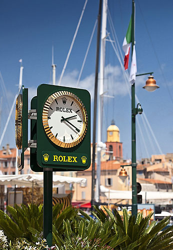 Ambiance of the pre-race preparations in St. Tropez village. Photo copyright Rolex and Kurt Arrigo.