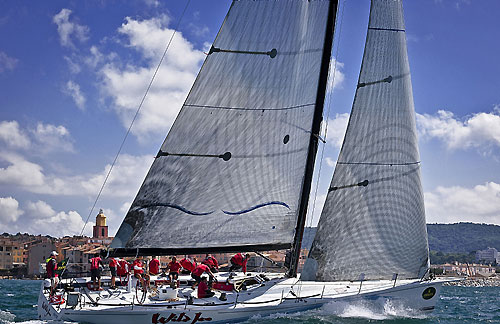 One of the first canting-ballast twin-foiled race yachts made and originally from Australia, Marton Jozsa's Reichel Pugh 60 Wild Joe, now racing under the flag of Hungary. Photo copyright Rolex and Kurt Arrigo.