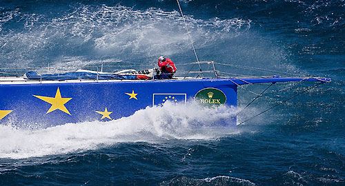 Igor Simcic's Esimit Europa 2, during the Giraglia Rolex Cup 2010. Photo copyright Rolex and Kurt Arrigo.