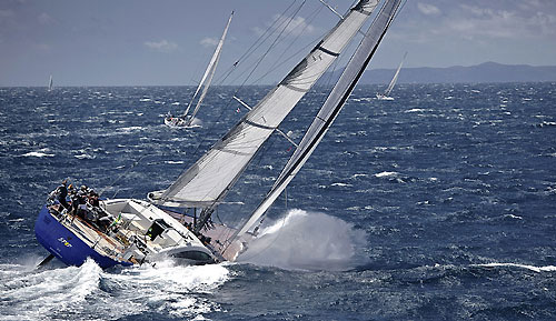 This shot of Sarl Spip's CNB 86 Spip, during the Giraglia Rolex Cup 2010, reveals the windy conditions. Photo copyright Rolex and Kurt Arrigo.