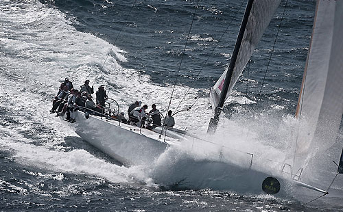 Neville Crichton's 72-foot Mini Maxi Shockwave, during the Giraglia Rolex Cup 2010. Photo copyright Rolex and Kurt Arrigo.