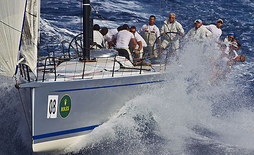 Mini Maxi Day 2 leader, Andres Soriano's Alegre (GBR), during the Maxi Yacht Rolex Cup 2010. Photo copyright Rolex and Carlo Borlenghi.