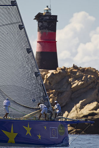 Igor Simcic's Esimit Europa 2, during the Maxi Yacht Rolex Cup 2010. Photo copyright Rolex and Carlo Borlenghi.