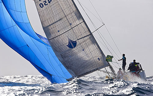 Arthur Podesta's Bermudian Sloop Elusive 2 Medbank, during the 31st Rolex Middle Sea Race. Photo copyright Rolex and Kurt Arrigo.