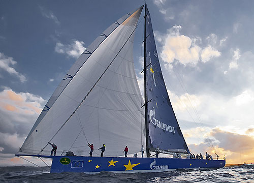 Igor Simcic's Esimit Europa 2, during the 31st Rolex Middle Sea Race. Photo copyright Rolex and Kurt Arrigo.