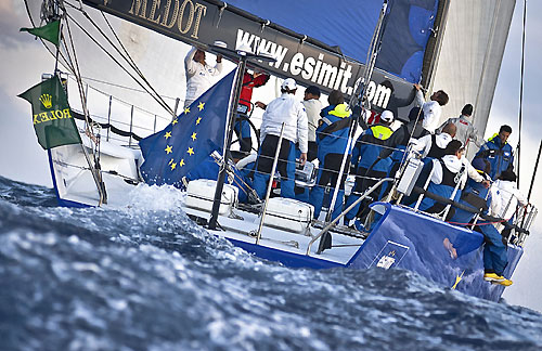 Igor Simcic's Esimit Europa 2, during the 31st Rolex Middle Sea Race. Photo copyright Rolex and Rene Rossignaud.