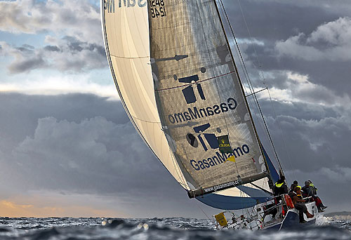 Jonas Diamantino’s Comanche Raider II from the Royal Malta Yacht Club, during the 31st Rolex Middle Sea Race. Photo copyright Rolex and Kurt Arrigo.