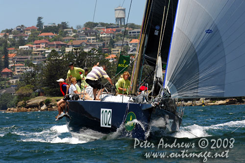 Graeme Wood’s Judel Vrolijk designed 52 footer Wot Yot on Sydney Harbour during the SOLAS Big Boat Challenge 2008. Photo Copyright Peter Andrews.