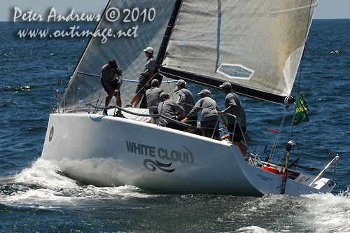 Brett Neill’s White Cloud crew from New Zealand, during the Rolex Trophy One Design Series, Sydney Australia. Photo copyright Peter Andrews, Outimage Australia.