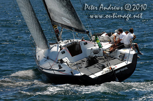 Massimo Mezzaroma’s Farr 40 world champion Nerone, during the Rolex Trophy One Design Series, Sydney Australia. Photo copyright Peter Andrews, Outimage Australia.