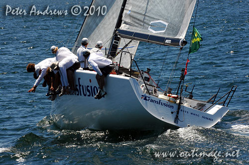 Guido Belgiorno-Nettis' Transfusion (AUS), during the 2010 Rolex Trophy One Design Series, offshore Sydney. Photo copyright Peter Andrews, Outimage Australia.