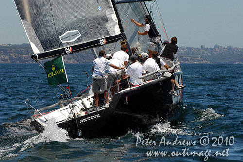 Massimo Mezzaroma and Antonio Sodo Migliori’s reigning World and European champion, Nerone (ITA), during the 2010 Rolex Trophy One Design Series, offshore Sydney. Photo copyright Peter Andrews, Outimage Australia.