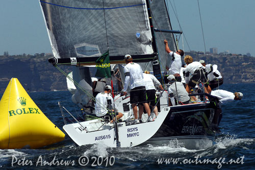 Martin and Lisa Hill's Estate Master (AUS), during the 2010 Rolex Trophy One Design Series, offshore Sydney. Photo copyright Peter Andrews, Outimage Australia.