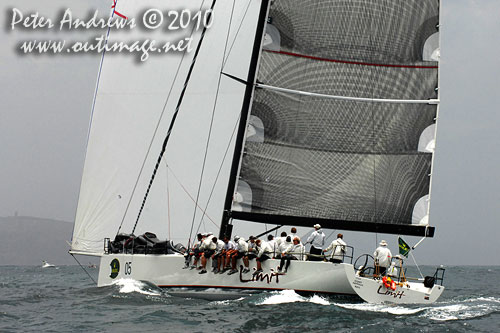 Alan Brierty’s Reichel Pugh 62 Limit, during the 2010 Rolex Trophy Rating Series offshore Sydney Australia. Photo copyright Peter Andrews, Outimage Australia.