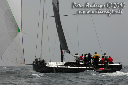 Marcus Blackmore’s TP52 Hooligan, during the 2010 Rolex Trophy Rating Series offshore Sydney Australia. Photo copyright Peter Andrews, Outimage Australia.