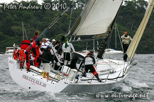 Colin Woods' Cookson 50, Pretty Fly II, ahead of the start of the Rolex Sydney Hobart 2010. Photo copyright Peter Andrews, Outimage Australia.