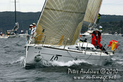 Overall winner of the 2009 Rolex Sydney Hobart, Andrew Saies' Beneteau First 40 Two Trew, ahead of the start of the Rolex Sydney Hobart 2010. Photo copyright Peter Andrews, Outimage Australia.