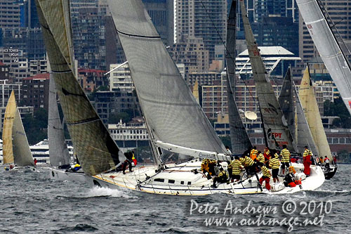 Jim Cooney's Jutson 79 Brindabella, ahead of the start of the Rolex Sydney Hobart 2010. Photo copyright Peter Andrews, Outimage Australia.