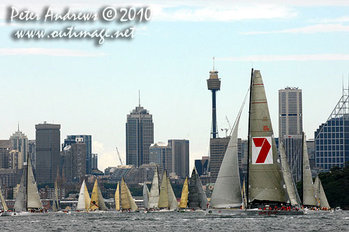 The fleet, ahead of the start of the Rolex Sydney Hobart 2010. Photo copyright Peter Andrews, Outimage Australia.