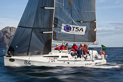 Tony Levett's Sydney 38 One Design Division winner Eleni, crossing Storm Bay during the Rolex Sydney Hobart Yacht Race. Photo copyright Rolex and Daniel Forster.