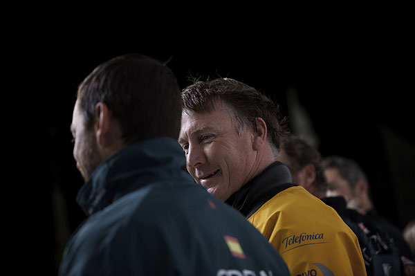 Telefónica's navigator, Australian Andrew Cape after Telefónica, skippered by Iker Martinez from Spain finished first were the first to finish Leg 1 of the Volvo Ocean Race 2011-12 from Alicante, Spain to Cape Town, South Africa. Photo Paul Todd / Volvo Ocean Race.