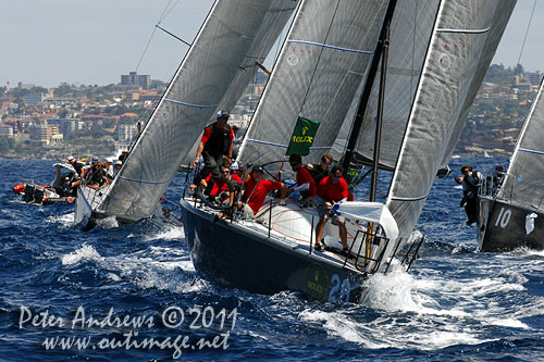 Helmut and Evan Jahns Flash Gordon, during the Rolex Farr 40 World Championships 2011, Sydney Australia. Photo copyright Peter Andrews, Outimage Australia. 