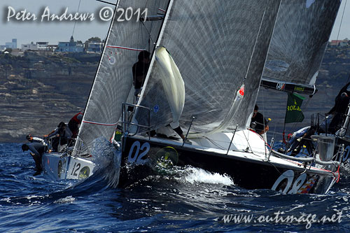 Massimo Mezzaroma and Antonio Sodo Migliori's Nerone, during the Rolex Farr 40 World Championships 2011, Sydney Australia. Photo copyright Peter Andrews, Outimage Australia.