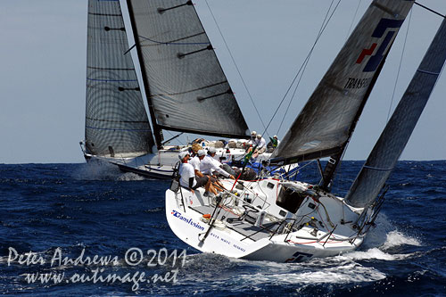 Guido Belgiorno-Nettis' Transfusion (AUS), during day one of the Rolex Farr 40 World Championships 2011, Sydney Australia. Photo copyright Peter Andrews, Outimage Australia.