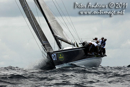 Martin and Lisa Hill's Estate Master, during day 1 of the Rolex Farr 40 World Championships 2011, Sydney Australia. Photo copyright Peter Andrews, Outimage Australia.
