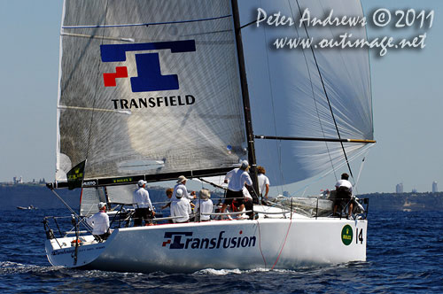 Guido Belgiorno-Nettis’ Transfusion (AUS), during the Rolex Farr 40 World Championships 2011, Sydney Australia. Photo copyright Peter Andrews, Outimage Australia.