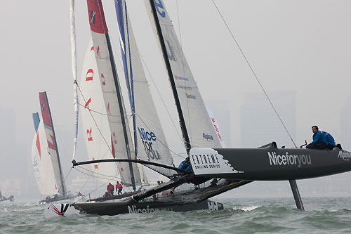 NiceForYou, during the Extreme Sailing Series 2011, Qingdao, China. Photo copyright Lloyd Images.