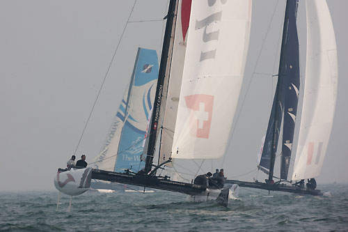 Alinghi, during the Extreme Sailing Series 2011, Qingdao, China. Photo copyright Lloyd Images.