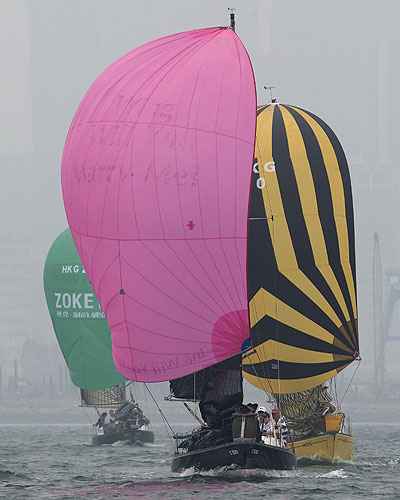 RHKYC Spring Regatta Day 2. Ruffians en masse. Photo copyright Royal Hong Kong Yacht Club and Guy Nowell.