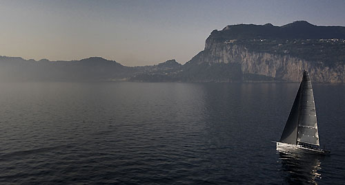 Andres Soriano’s Mills 68 Alegre almost becalmed, during the Rolex Capri Sailing Week and Rolex Volcano Race, Capri, Italy. Photo copyright Rolex and Carlo Borlenghi.