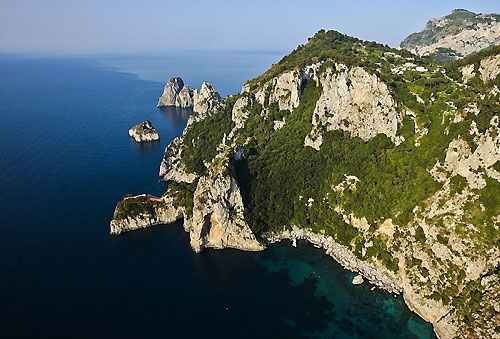 The stunning coast around Capri, during the Rolex Capri Sailing Week and Rolex Volcano Race, Capri, Italy. Photo copyright Rolex and Carlo Borlenghi.