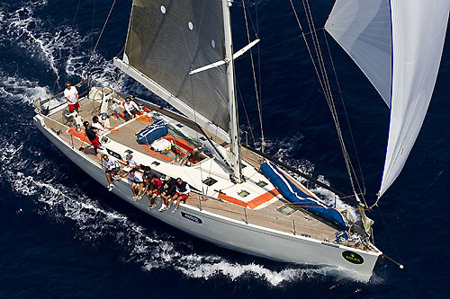 Massimiliano Florio’s Mini Maxi Grande Orazio (ITA), during the Rolex Capri Sailing Week and Rolex Volcano Race, Capri, Italy. Photo copyright Rolex and Carlo Borlenghi.