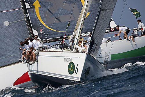 Paolucci Marco’s former ORC World Champion Libertine (ITA) and Alberto Franchella's Farewell 3 in the Comet 45 class, during the Rolex Capri Sailing Week, Capri, Italy. Photo copyright Rolex and Carlo Borlenghi.