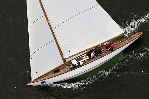 Fred Meyer's 8mR Catina VI (SUI 1 - 1936) from Vandoeuvre, Switzerland, during the 2011 Rolex Baltic Week. Photo copyright Rolex and Daniel Forster.